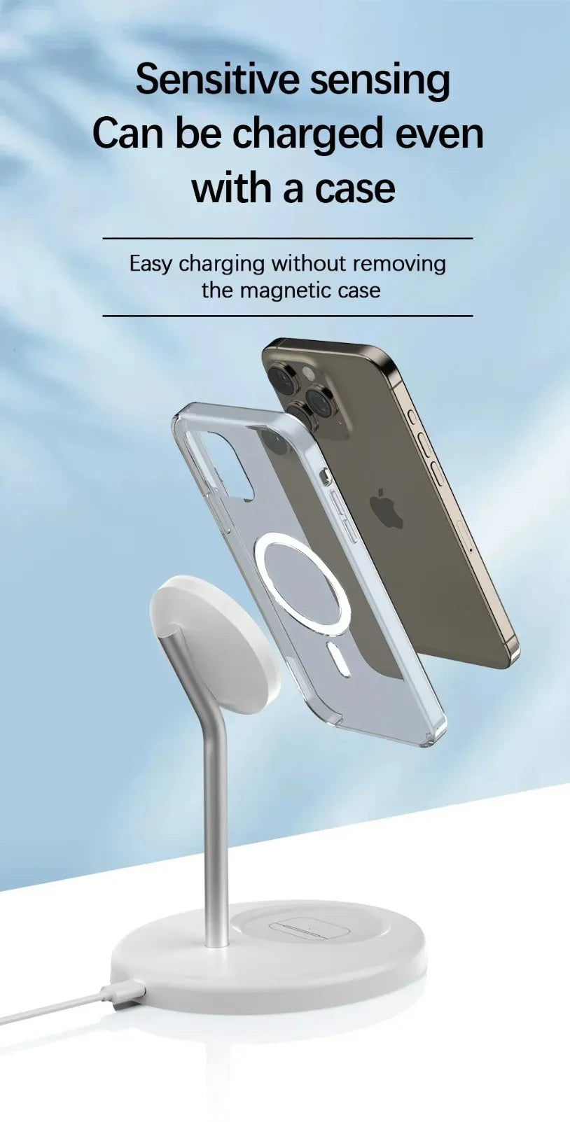 Upgraded 30W Magnetic 2 in 1 Wireless Charger Stand For iPhone 16-12 Pro Max AirPod Pro Fast Phone Charging Station Holder