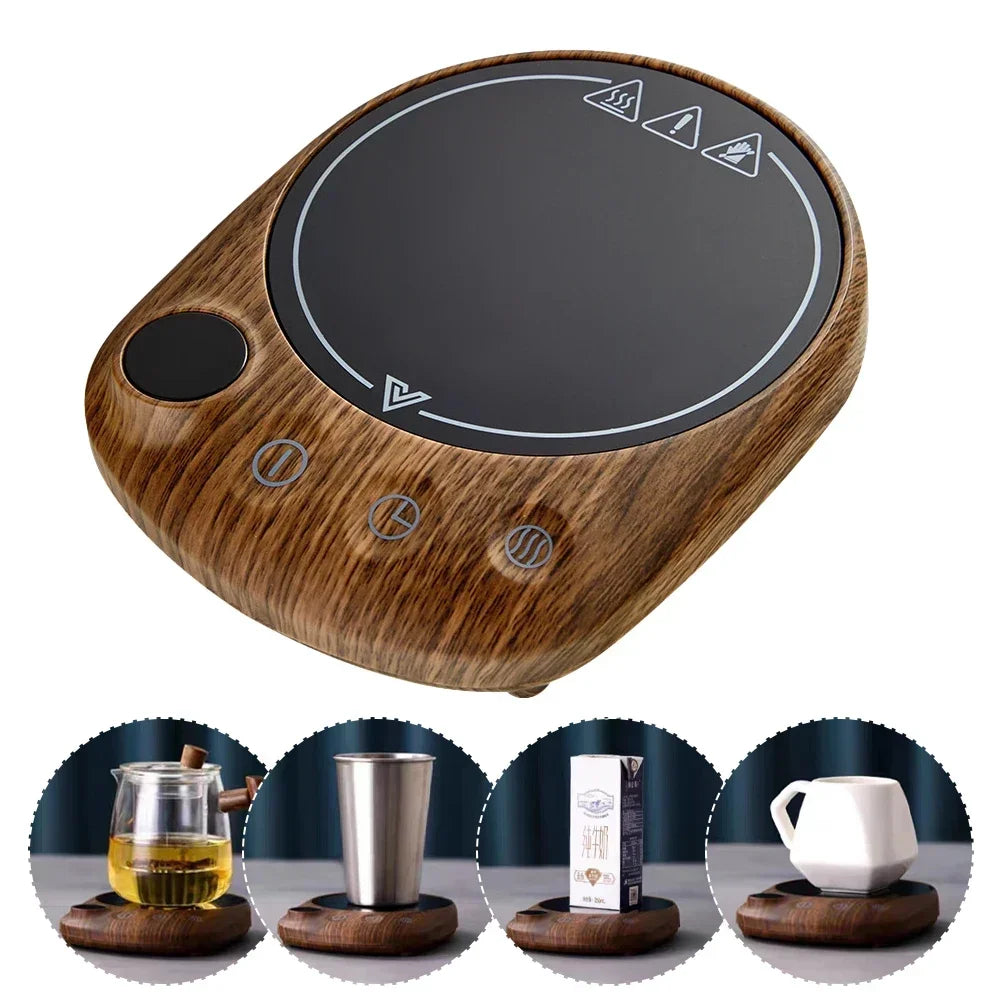 200W Electric Beverage Heating Plate Smart Milk Tea Coffee Cup Mug Warmer for Desk 5 Temperatures with Timer Automatic Shut Off