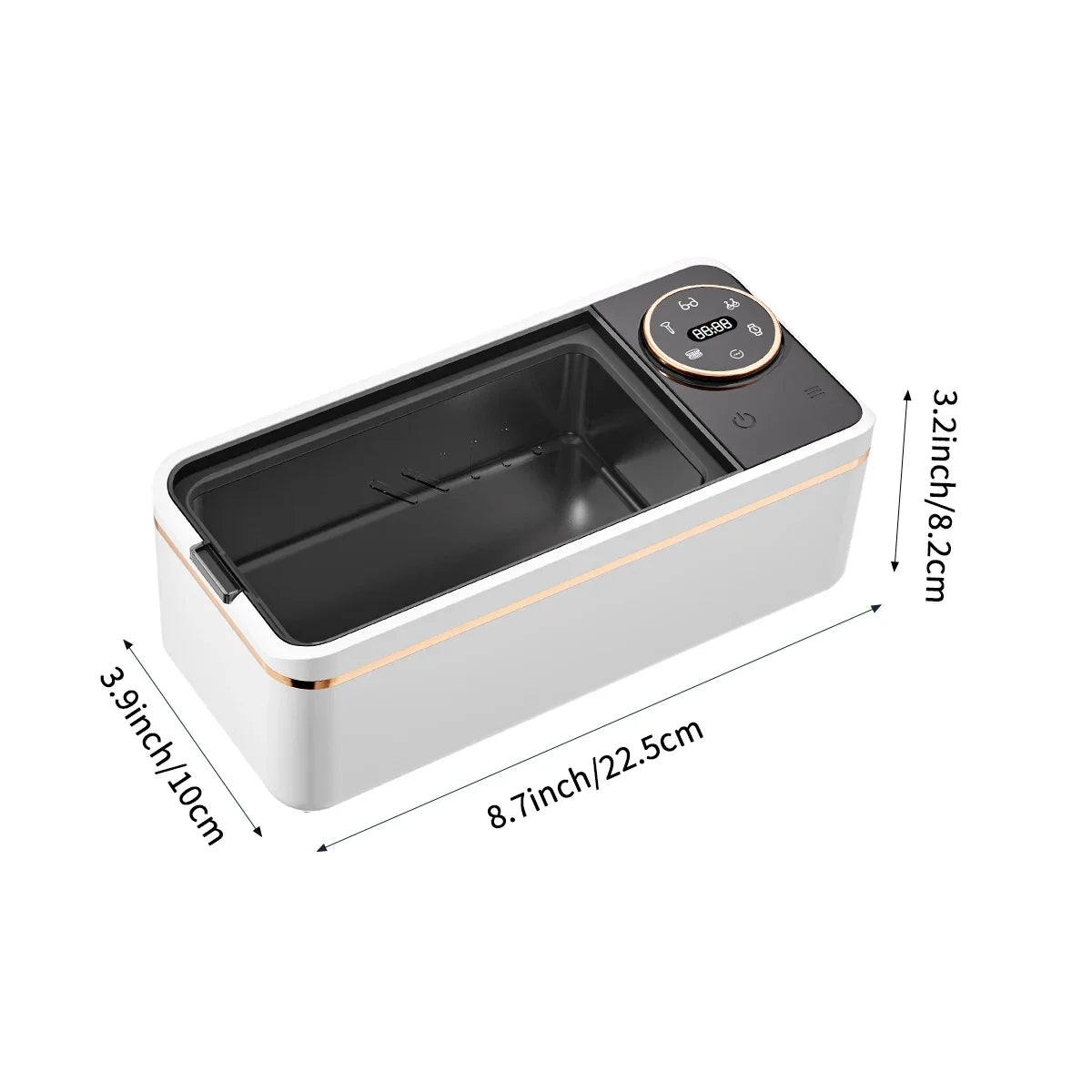 Ultrasonic 55KHZ Cleaning Machine Soundwave Technology Deep Cleaning Appliance for Glasses Dentures Jewelry Makeup Brushes