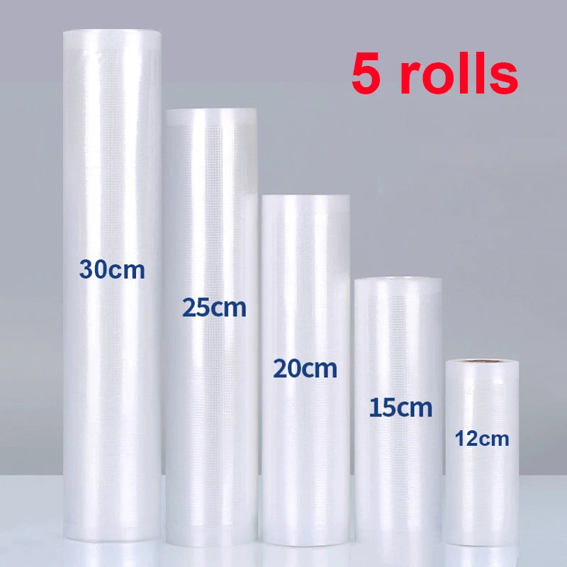 Food Vacuum Storage Packaging Bags for Vacuum Sealer Meat Fruit Vegetable Vacuum Sealer Bags Rolls 12/15/20/25/30cm 500cm/roll