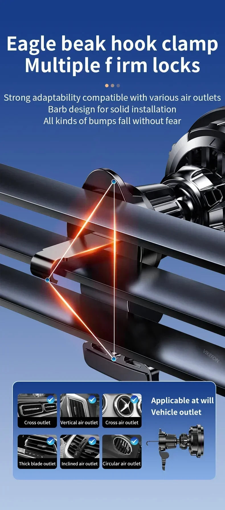 Car Phone Holder Stand Fast Charging Station Magnetic Ice Cooling Car Wireless Charger Dock for iPhone 17 16 15 14 13 Pro Max