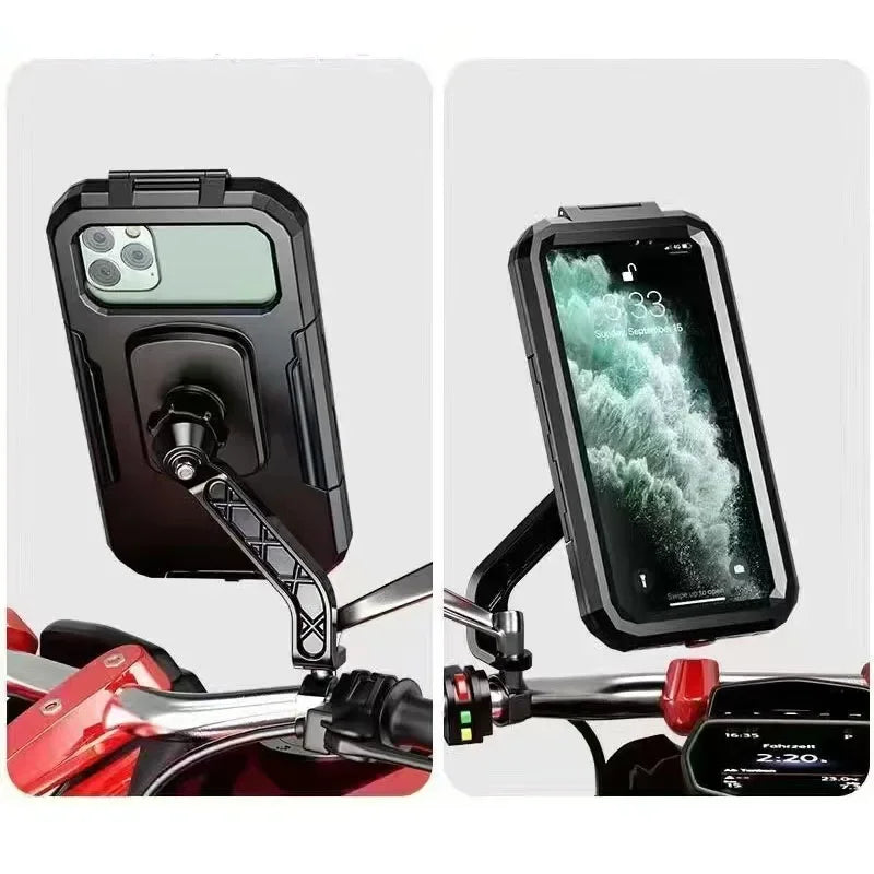 2024 New Motorcycle Phone Stand Waterproof Universal Bicycle Rotation 360 ° Adjustable Motorcycle Phone Stand
