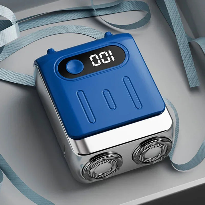 R20 Mini Electric Smart Shaver Shaver Digital Display Dual Blade Rechargeable Shaver Powerful Beard Trimmer Household Car Shaver