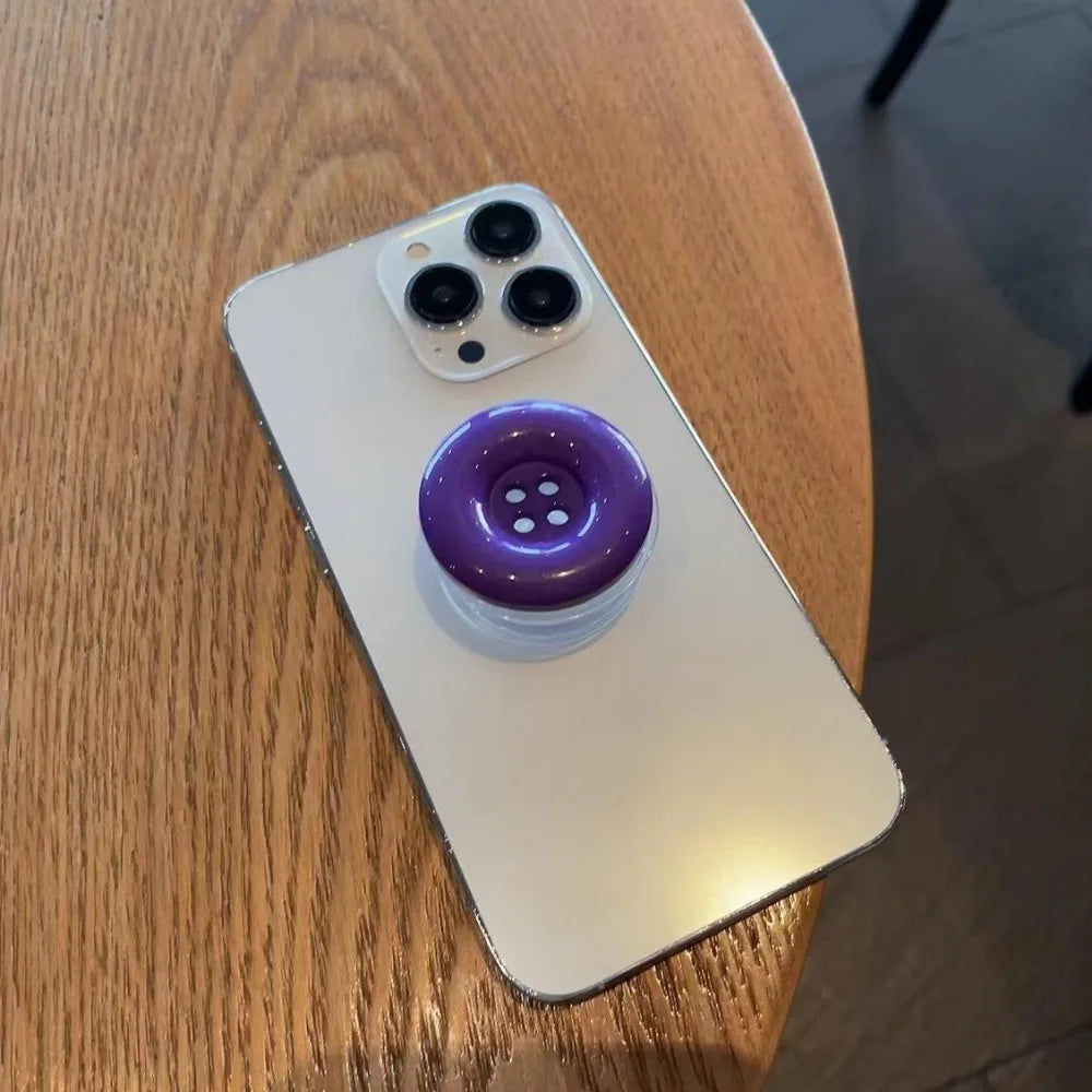 New 3D Simulated Button Phone Stand Cute Phone Grip Adhesive Retractable Phone Stand Adhesive Phone Stand