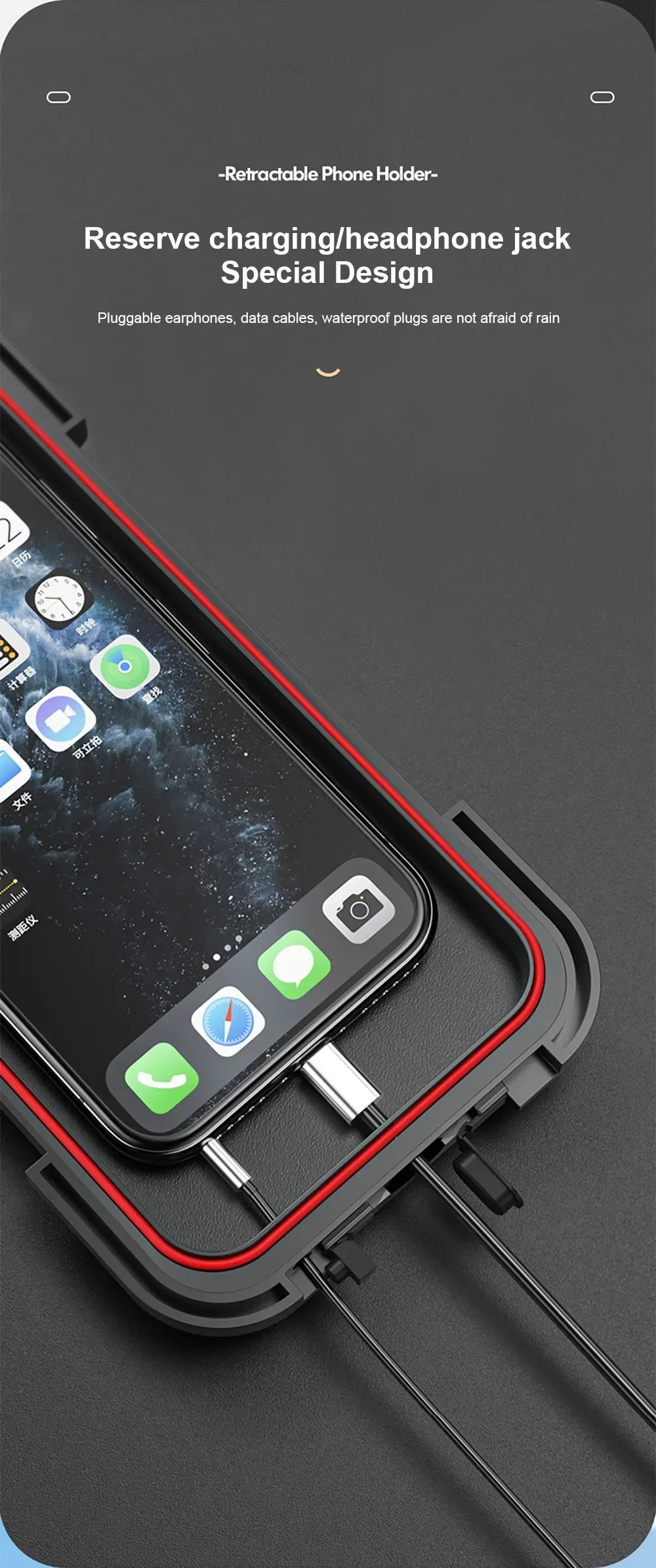 2024 New Motorcycle Phone Stand Waterproof Universal Bicycle Rotation 360 ° Adjustable Motorcycle Phone Stand