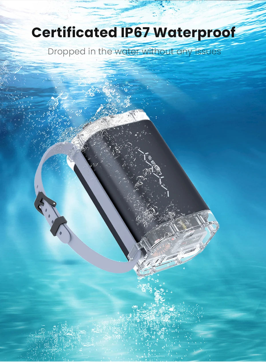 Vyvylabs 40000mAh100W Power Bank Fast Charging Battery High Capacity Waterproof Powerbank Charger Outdoor Light Powerbank