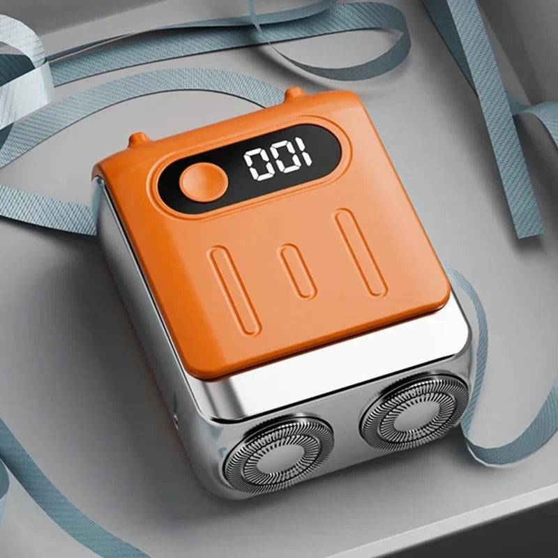 R20 Mini Electric Smart Shaver Shaver Digital Display Dual Blade Rechargeable Shaver Powerful Beard Trimmer Household Car Shaver