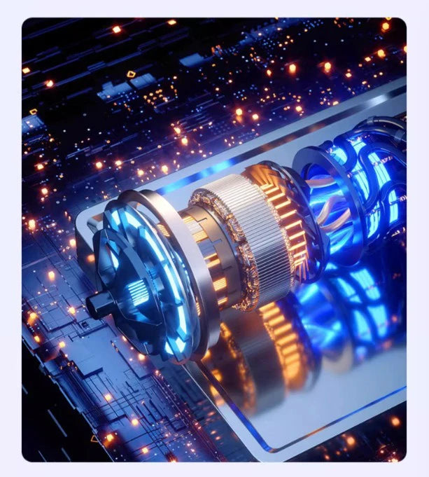 Powerful 2-in-1 Air Duster & Vacuum, Handheld Cordless Cleaner with Digital Display for Electronics Car Home Office