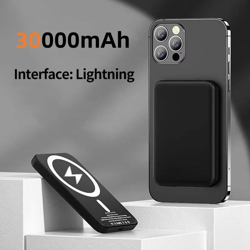50000mAh Magnetic Power Bank Wireless PD22.5W Fast Charger For Magsafe Portable Wireless Charger For iPhone Xiaomi Spare Battery