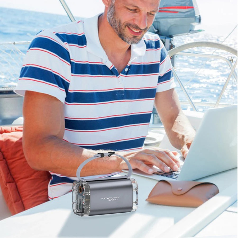 Vyvylabs 40000mAh100W Power Bank Fast Charging Battery High Capacity Waterproof Powerbank Charger Outdoor Light Powerbank