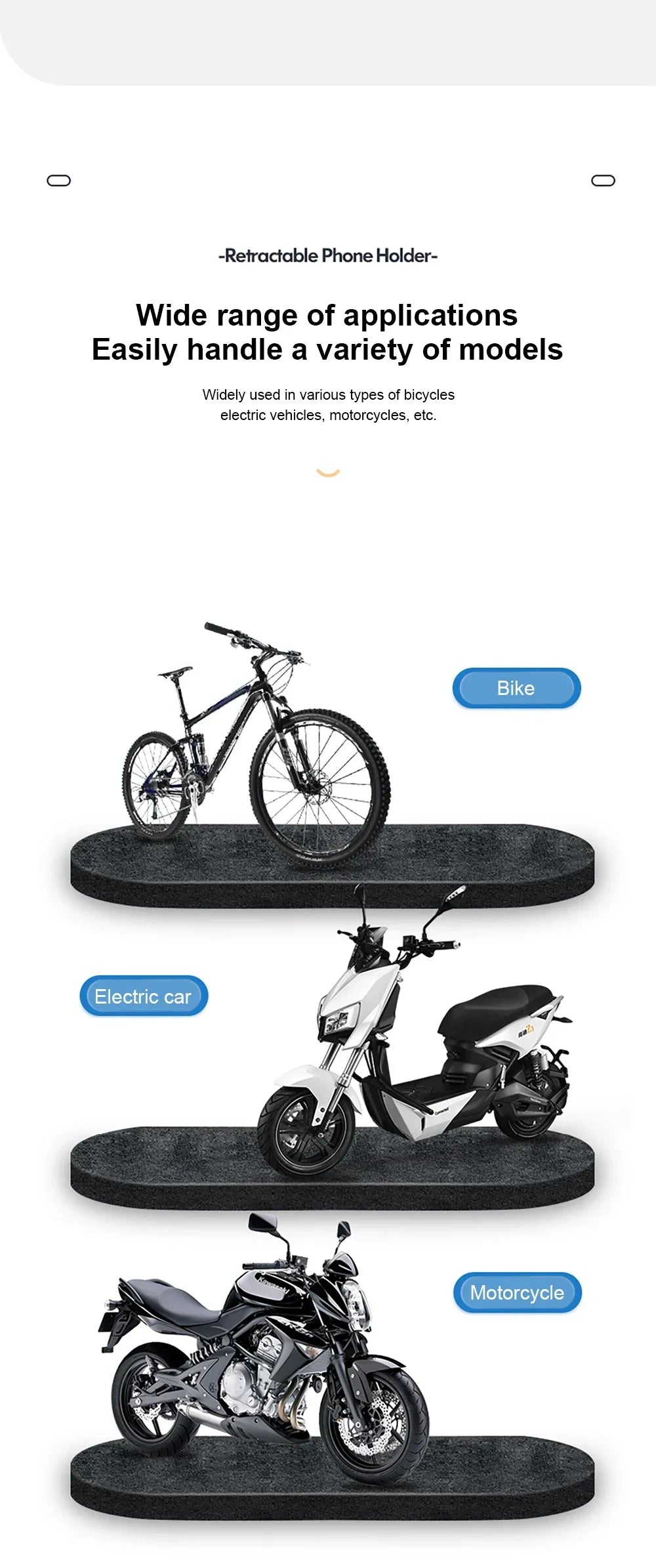 2024 New Motorcycle Phone Stand Waterproof Universal Bicycle Rotation 360 ° Adjustable Motorcycle Phone Stand