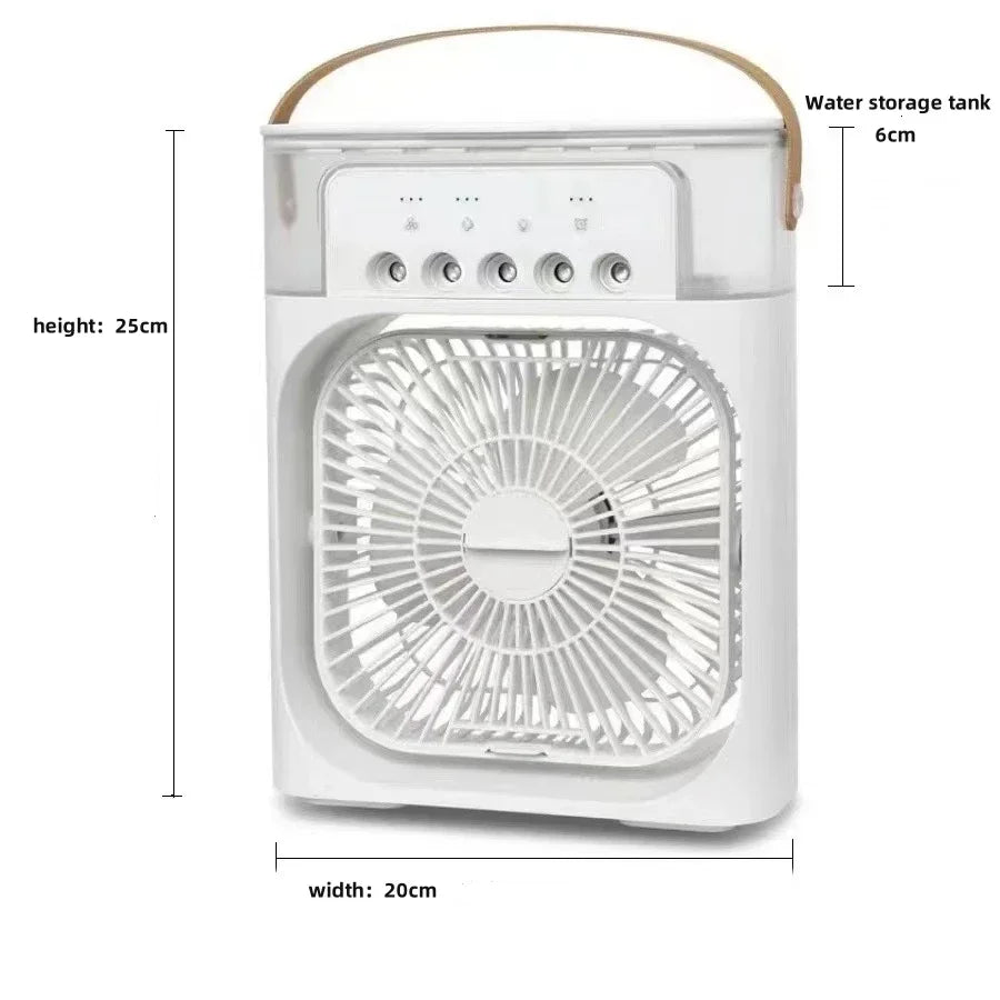 Super Cooling Desktop Small Fan Spray Air Conditioning Fan Cooling Miracle Air Cooler Dormitory Small USB Electric Fan Amagi