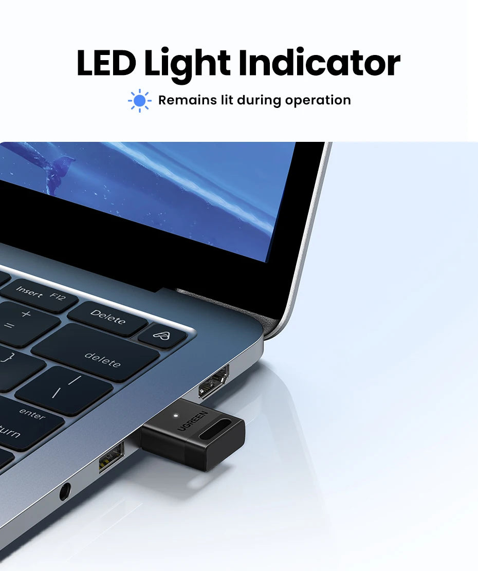 USB Bluetooth Adapter Bluetooth Dongle 5.4 Adapter for PC Bluetooth Receiver & Transmitter for Bluetooth Keyboard/Mouse