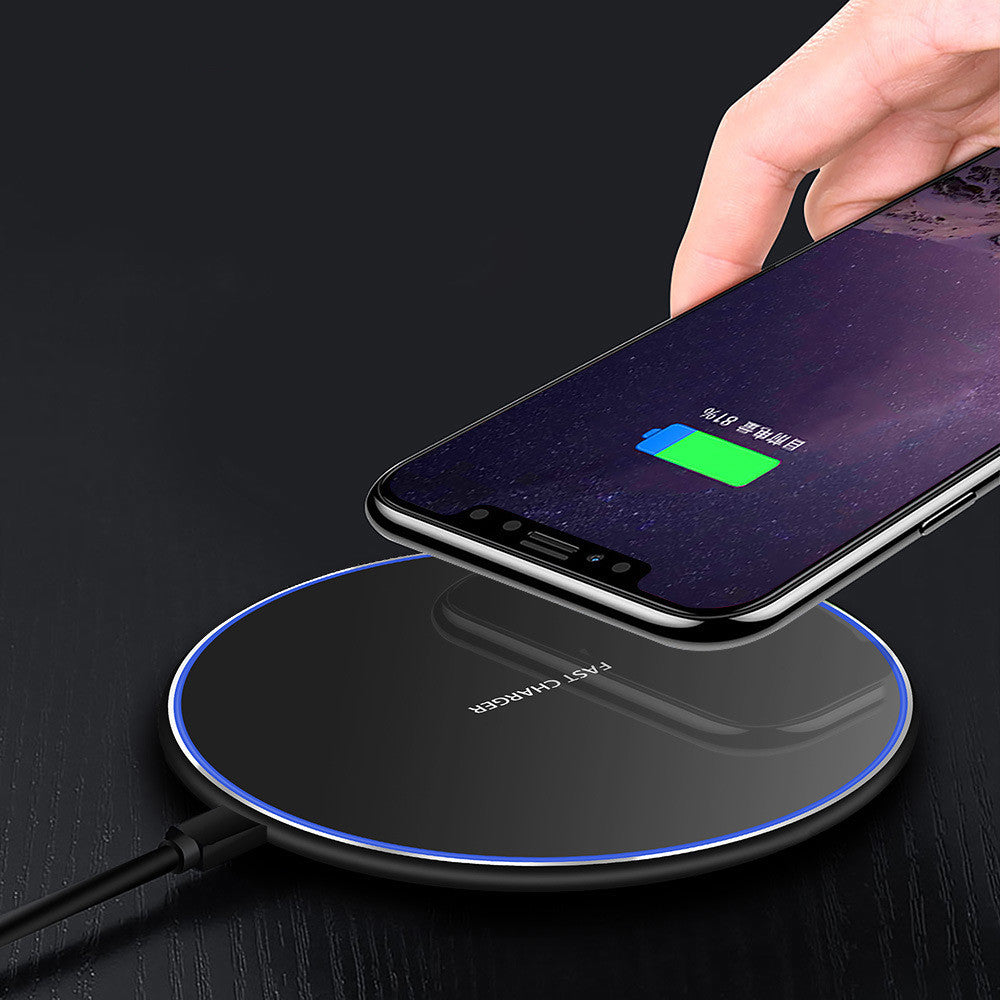 Metal QI Wireless Charger 10W Ultra-thin Wireless Charger Suitable For Cross-border QI Mobile Phone Products