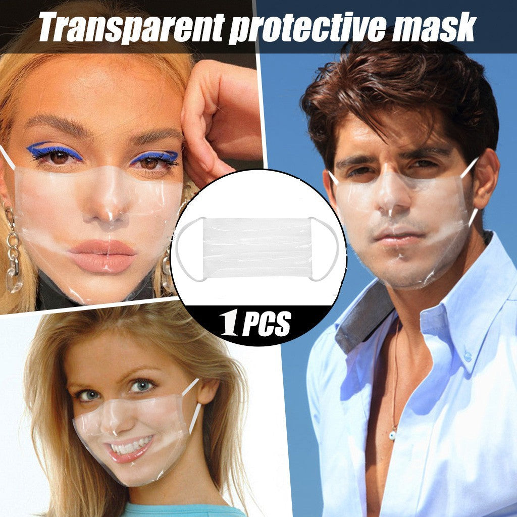 Trendy Fashion New Washable And Reusable Full Transparent Mask Children&