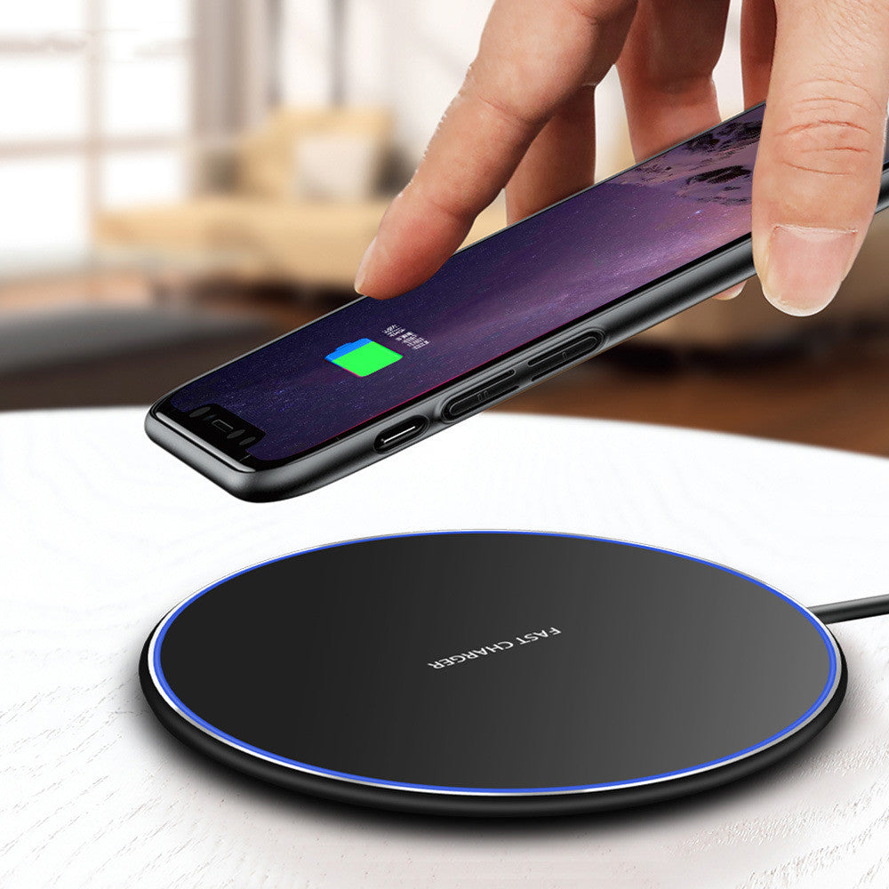 Metal QI Wireless Charger 10W Ultra-thin Wireless Charger Suitable For Cross-border QI Mobile Phone Products