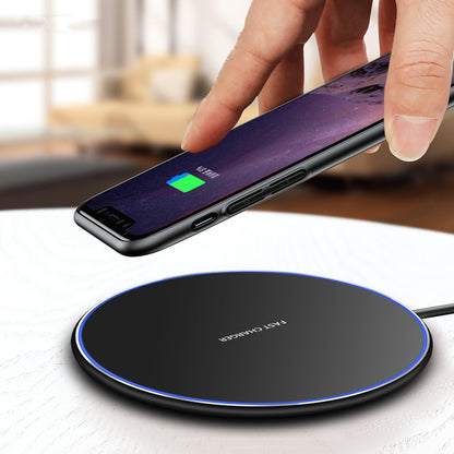 Metal QI Wireless Charger 10W Ultra-thin Wireless Charger Suitable For Cross-border QI Mobile Phone Products