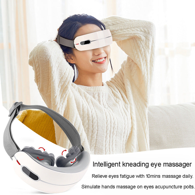 Bluetooth-compatible Vibrating Hot Compress Airbag Kneading Sleep Aid Eye Protection Device