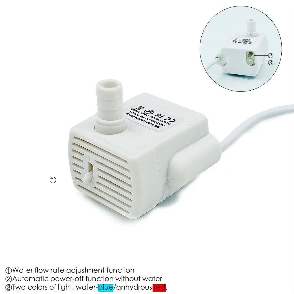 Water Pump Cats Dog Drinking Fountain Bowl Brushless Submersible pump Auto Drinker Accessories For Xiaomi Cat Drink Pump LED