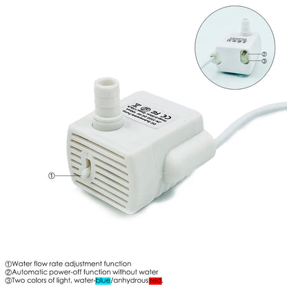 Water Pump Cats Dog Drinking Fountain Bowl Brushless Submersible pump Auto Drinker Accessories For Xiaomi Cat Drink Pump LED