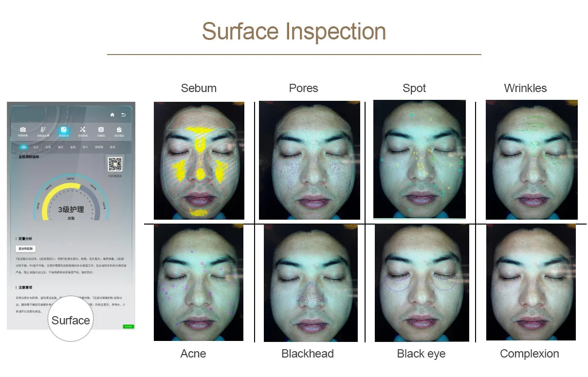2025 Professional 3D Magic Mirror Skin Analyzer: Advanced Monitor, Detector &amp; Camera for Facial Machines, Perfect for Salon Skin