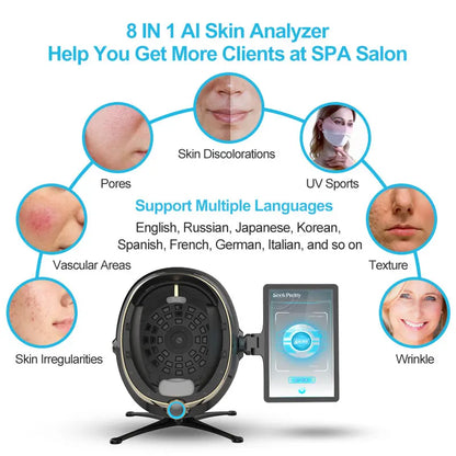 2025 Professional 3D Magic Mirror Skin Analyzer: Advanced Monitor, Detector &amp; Camera for Facial Machines, Perfect for Salon Skin