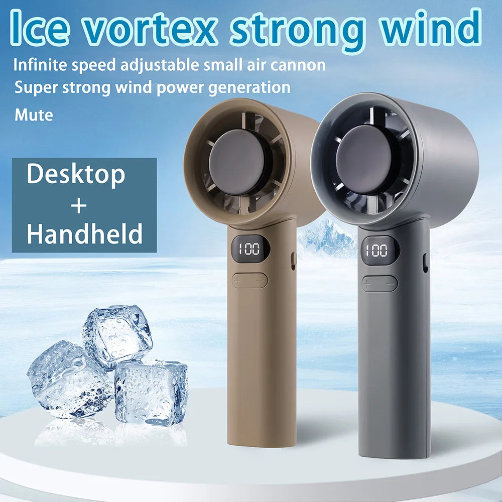 Portable Hand Fan Ice-Cooling Fan Mini Bladeless Handheld Fan USB Rechargeable Personal High Speed Fans Electric Eyelash Fan