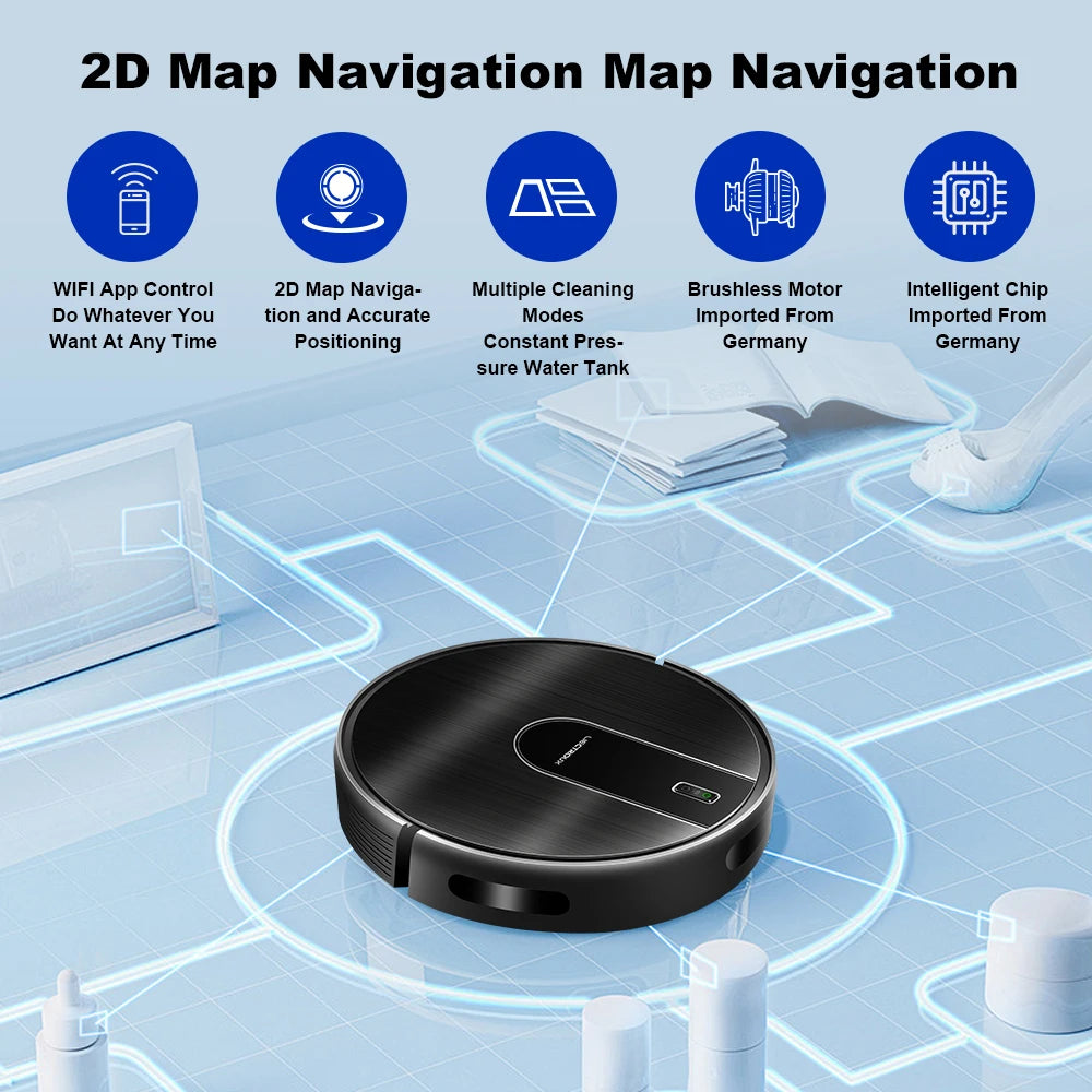   (promo code:   AEEU55 )Robot Vacuum Cleaner And Wet Mop 2-in-1 LIECTROUX N7S-U,Smart Mapping,WiFi App,4000Pa,BLDC Motor,Ideal for Pet Hair,Carpet,Floor