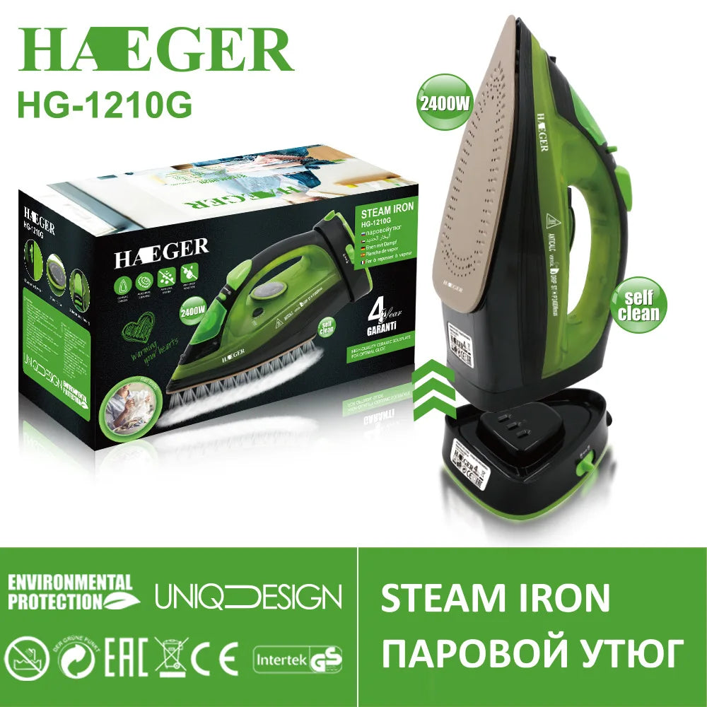 Steam Iron for Clothes,220V 2400W Handheld Electric Iron ,Wireless, Adjustable Temperature,Titanium Infused Ceramic Soleplate