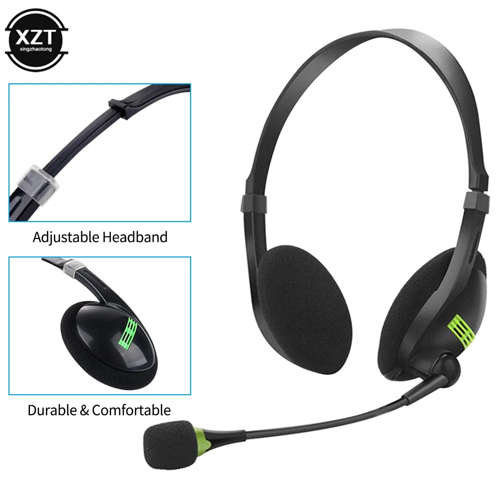 3.5mm Wired Headset Microphone Universal Computer Headset Wired Office Headset Microphone