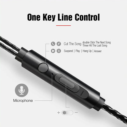 New Wired Headset In-Ear Headset For Android Phones 3.5MM In-Ear Geadset And Microphone Stereo Headset Universal Headset