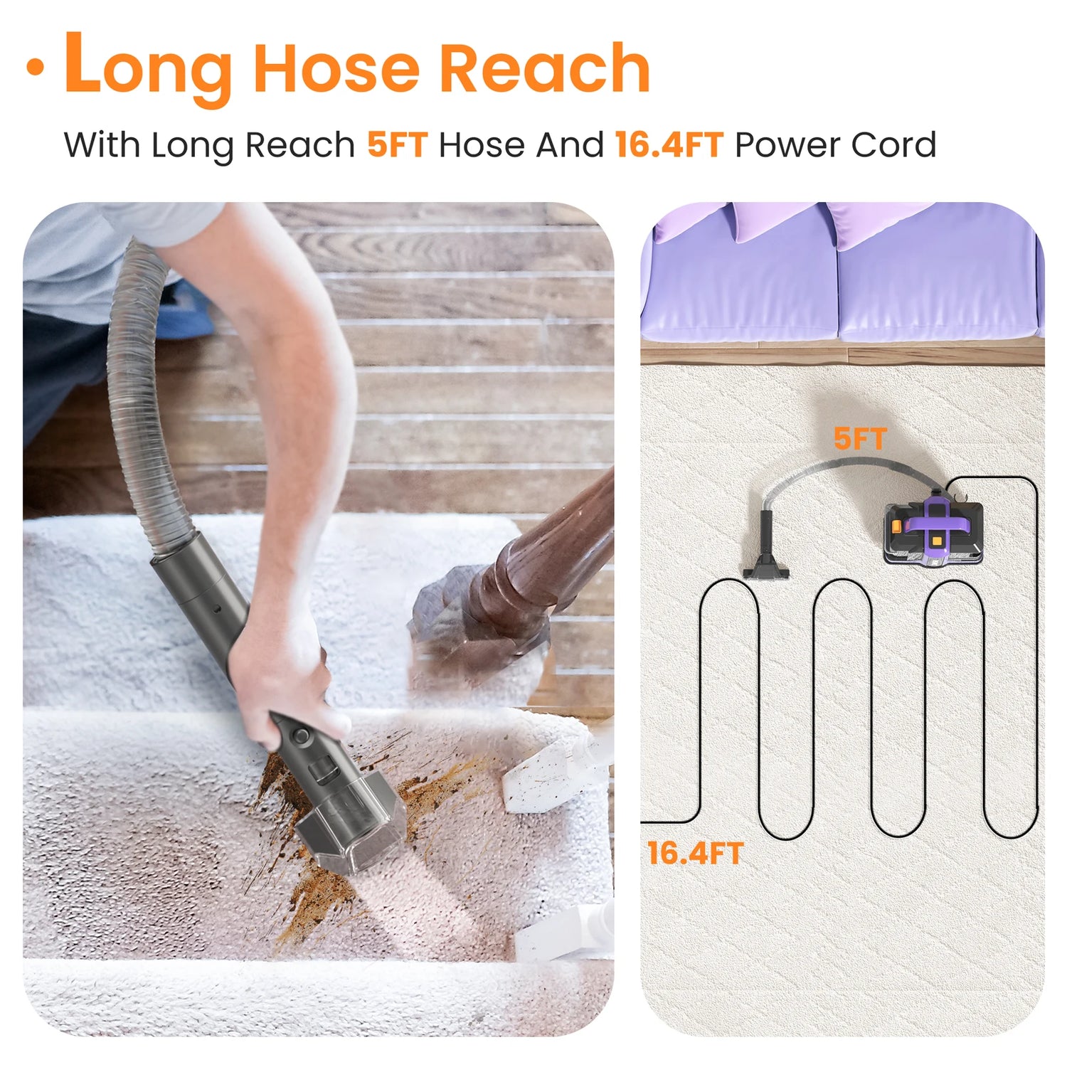 TASVAC C7 Portable Carpet &amp; Upholstery Cleaner Machine, Spot And Stain Deep Cleaner With Two Brushes &amp; Remover Formula For Pets,