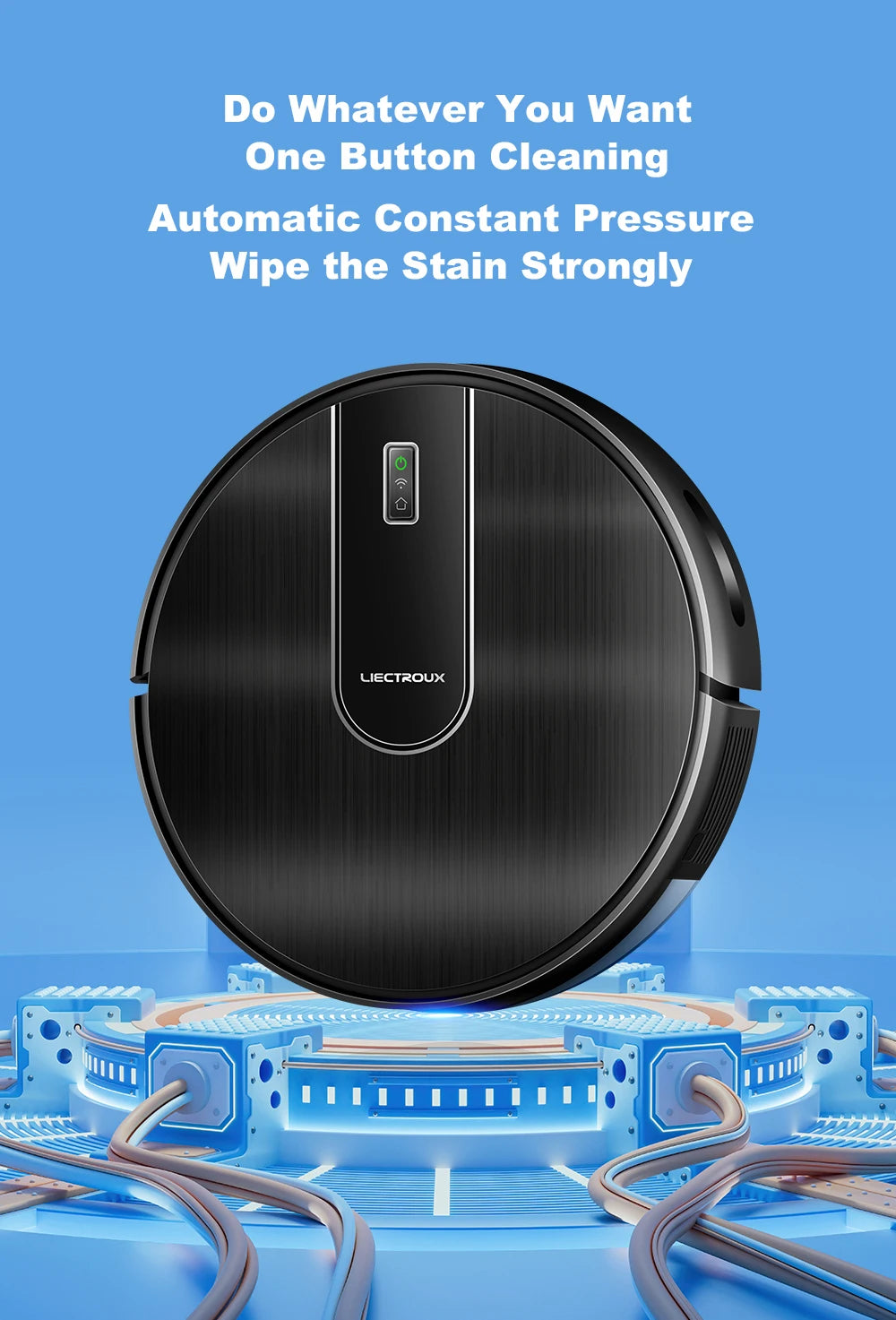   (promo code:   AEEU55 )Robot Vacuum Cleaner And Wet Mop 2-in-1 LIECTROUX N7S-U,Smart Mapping,WiFi App,4000Pa,BLDC Motor,Ideal for Pet Hair,Carpet,Floor
