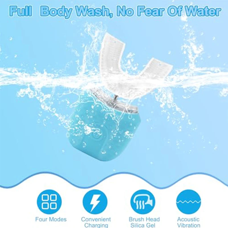 Electric U Shaped Type Toothbrush 360 Degrees Ultrasonic Children Adults Whitening Silicone Automatic Electric Toothbrush