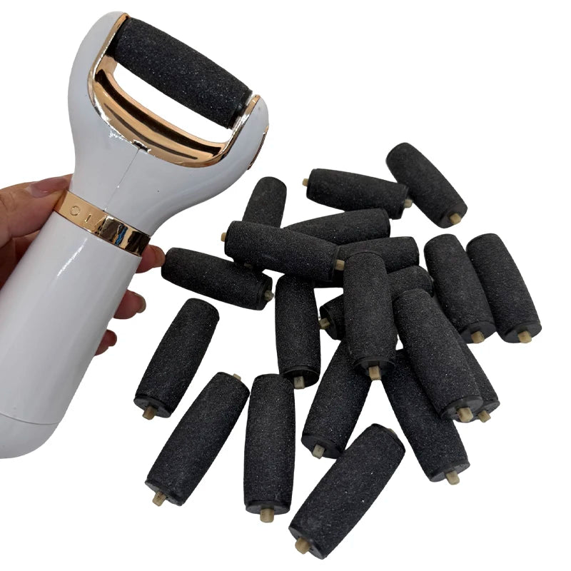 10 Pcs Foot Care Tool Heads Pedi Hard Skin Remover Refills Replacement Rollers For Scholls File