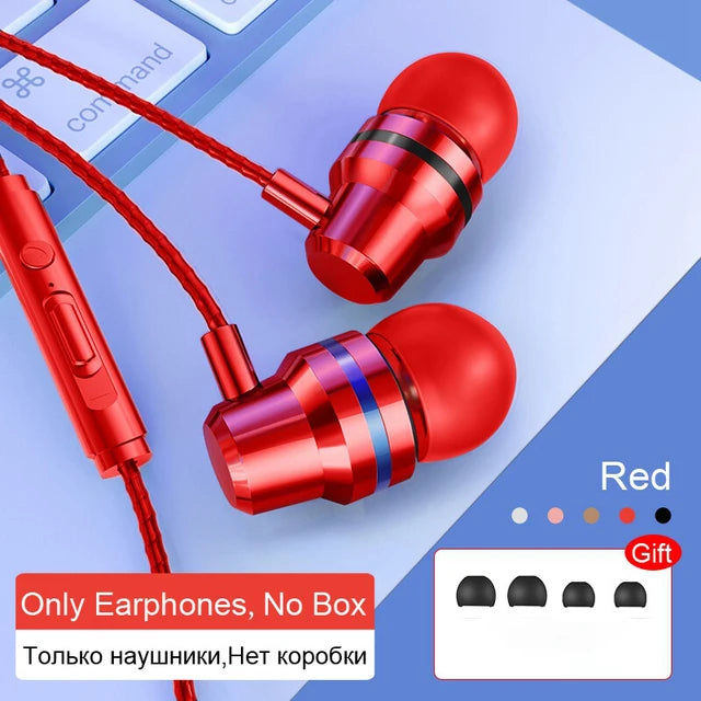 New Wired Headset In-Ear Headset For Android Phones 3.5MM In-Ear Geadset And Microphone Stereo Headset Universal Headset
