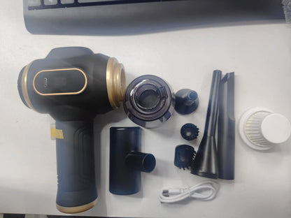 Powerful 2-in-1 Air Duster &amp; Vacuum, Handheld Cordless Cleaner with Digital Display for Electronics Car Home Office