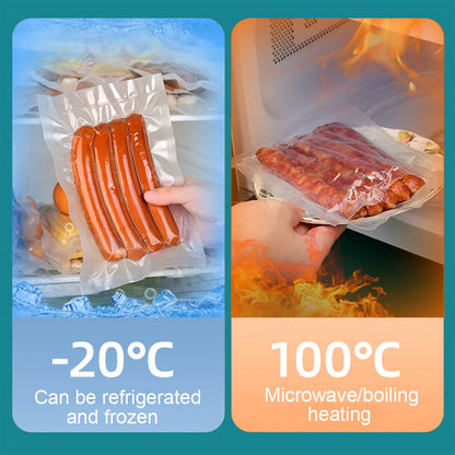 Food Vacuum Storage Packaging Bags for Vacuum Sealer Meat Fruit Vegetable Vacuum Sealer Bags Rolls 12/15/20/25/30cm 500cm/roll