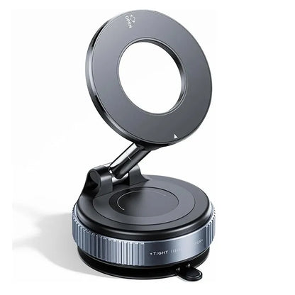 360° foldable vacuum magnetic phone stand, magnetic car phone stand, hands-free suction cup phone stand, smooth surface