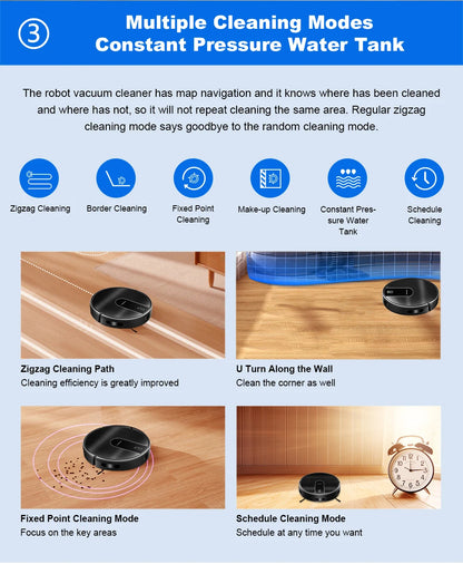   (promo code:   AEEU55 )Robot Vacuum Cleaner And Wet Mop 2-in-1 LIECTROUX N7S-U,Smart Mapping,WiFi App,4000Pa,BLDC Motor,Ideal for Pet Hair,Carpet,Floor