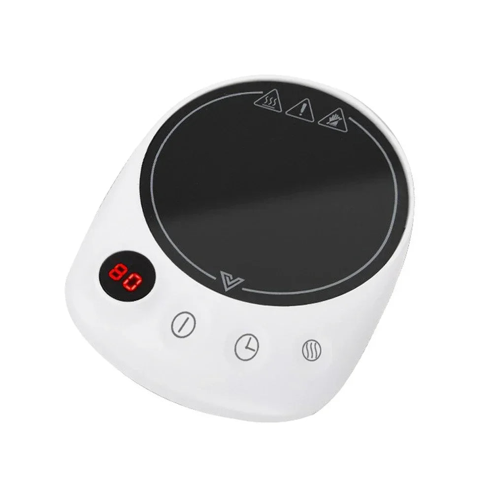 200W Electric Beverage Heating Plate Smart Milk Tea Coffee Cup Mug Warmer for Desk 5 Temperatures with Timer Automatic Shut Off
