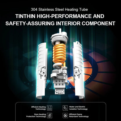 Briwellna Electric Water Heater Flowing Universal Spout Kitchen Faucet 2 in 1 Stainless Steel Electric Faucet 220V Heating Tap