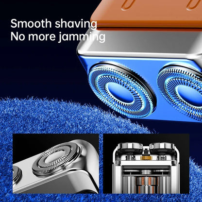 R20 Mini Electric Smart Shaver Shaver Digital Display Dual Blade Rechargeable Shaver Powerful Beard Trimmer Household Car Shaver