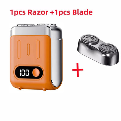 R20 Mini Electric Smart Shaver Shaver Digital Display Dual Blade Rechargeable Shaver Powerful Beard Trimmer Household Car Shaver