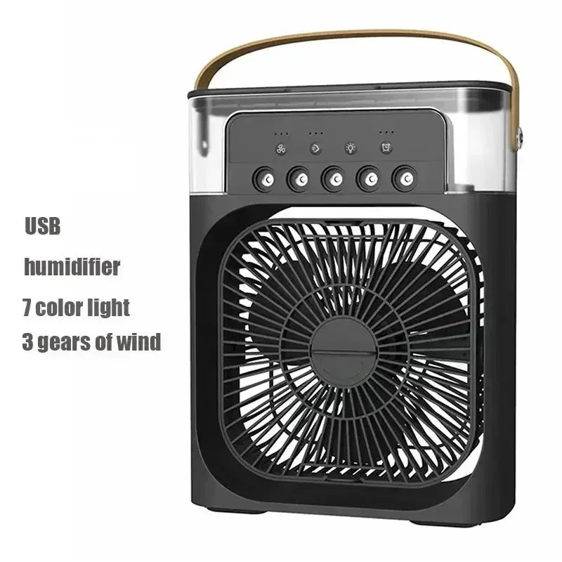 Super Cooling Desktop Small Fan Spray Air Conditioning Fan Cooling Miracle Air Cooler Dormitory Small USB Electric Fan Amagi
