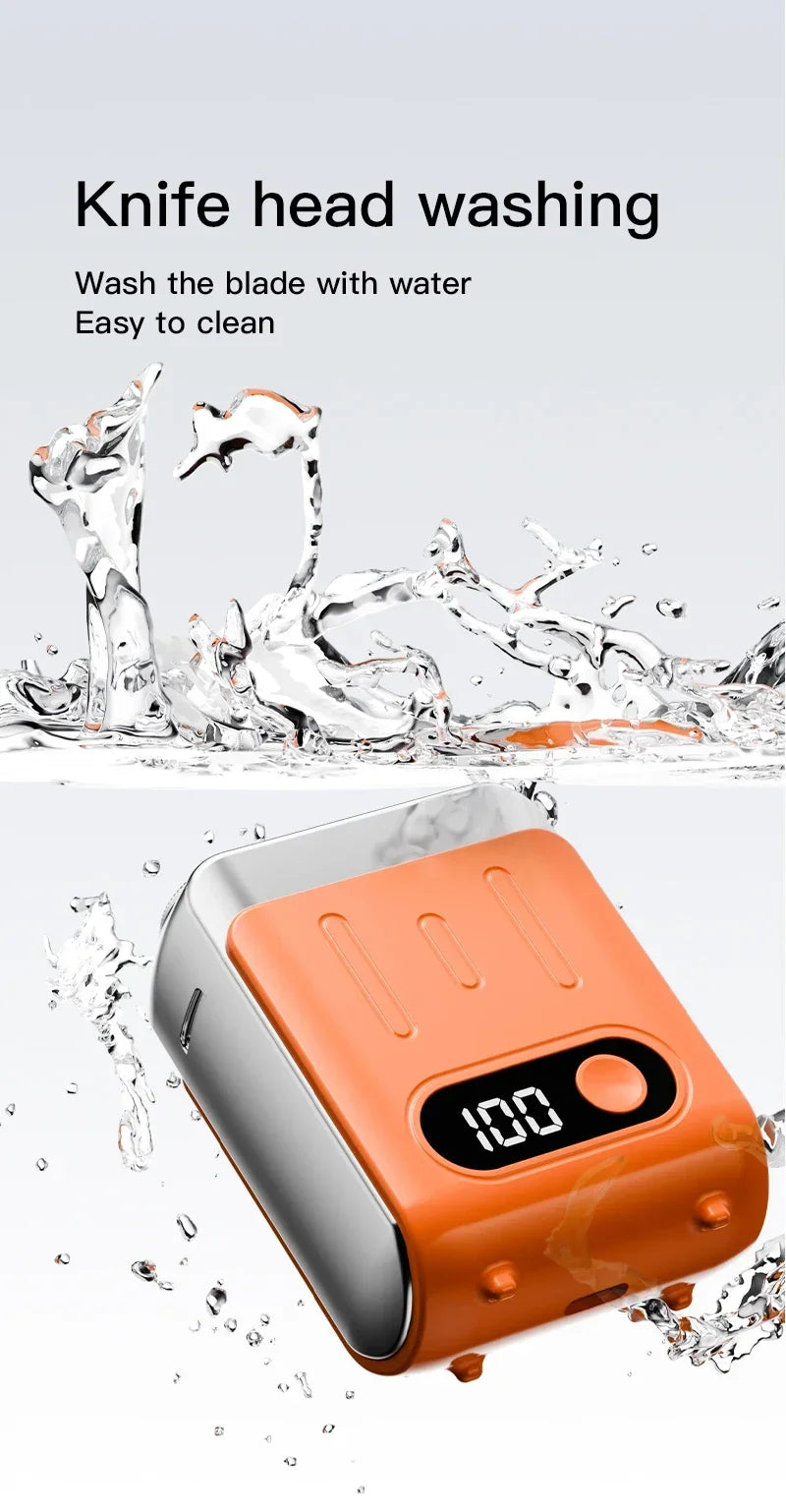 R20 Mini Electric Smart Shaver Shaver Digital Display Dual Blade Rechargeable Shaver Powerful Beard Trimmer Household Car Shaver