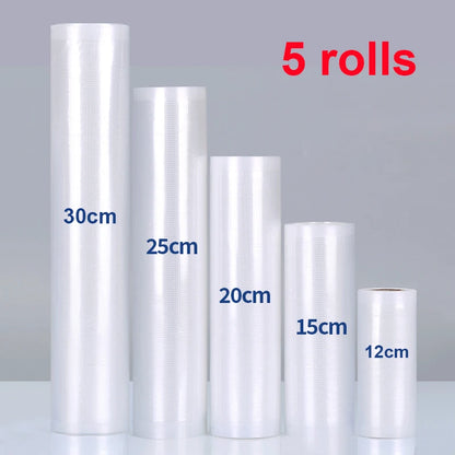 Food Vacuum Storage Packaging Bags for Vacuum Sealer Meat Fruit Vegetable Vacuum Sealer Bags Rolls 12/15/20/25/30cm 500cm/roll