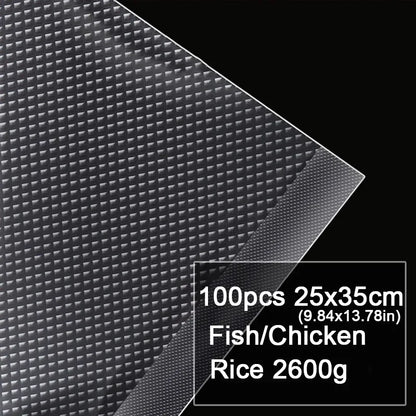 Food Vacuum Sealer Bags 100pcs for Kitchen Sous Vide Food Saver Storage Bag BPA-Free Vacuum Package Bags Kitchen Tool