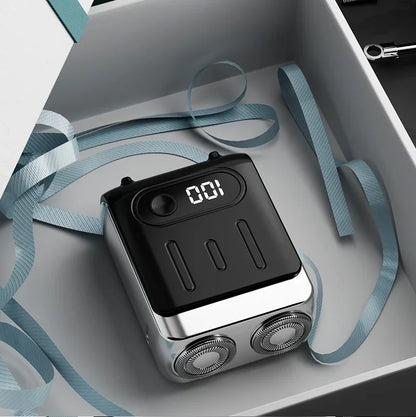R20 Mini Electric Smart Shaver Shaver Digital Display Dual Blade Rechargeable Shaver Powerful Beard Trimmer Household Car Shaver