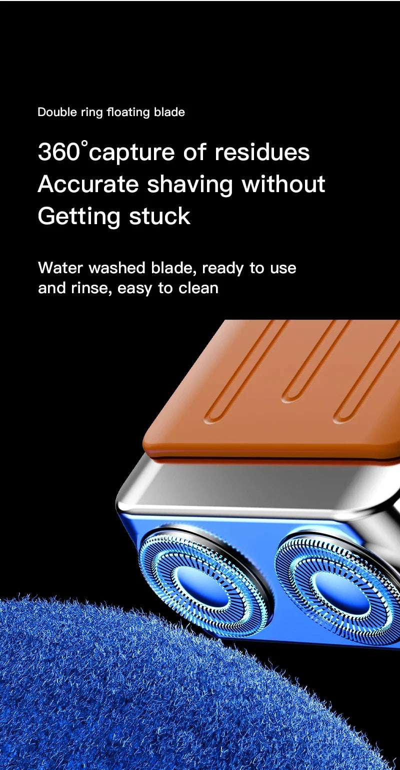 R20 Mini Electric Smart Shaver Shaver Digital Display Dual Blade Rechargeable Shaver Powerful Beard Trimmer Household Car Shaver